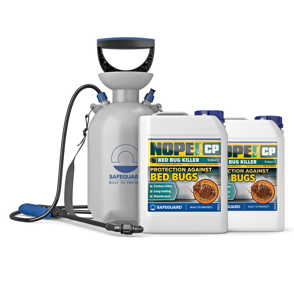 image 1 of NOPE CP Bed Bug Killer Spray Treatment (2x5L & Sprayer) Odourless & Non-Staining for Mattress, Bed Frames, Carpets, Furniture.