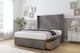 image 4 of Sloomy Devonshire Slate Naples Divan Bed Base No Drawers With 54 Inch Wingback Headboard | Grey | Slate | Double | 1