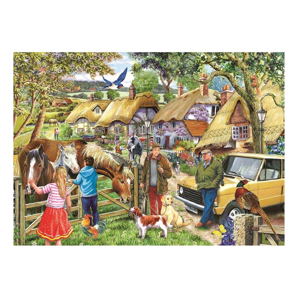 image 1 of Horses & Hounds BIG 500 Piece Jigsaw Puzzle