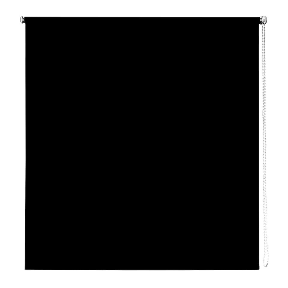image 1 of 95cm Black Trimmable Thermal Blackout Roller Blinds | Grey | Grey