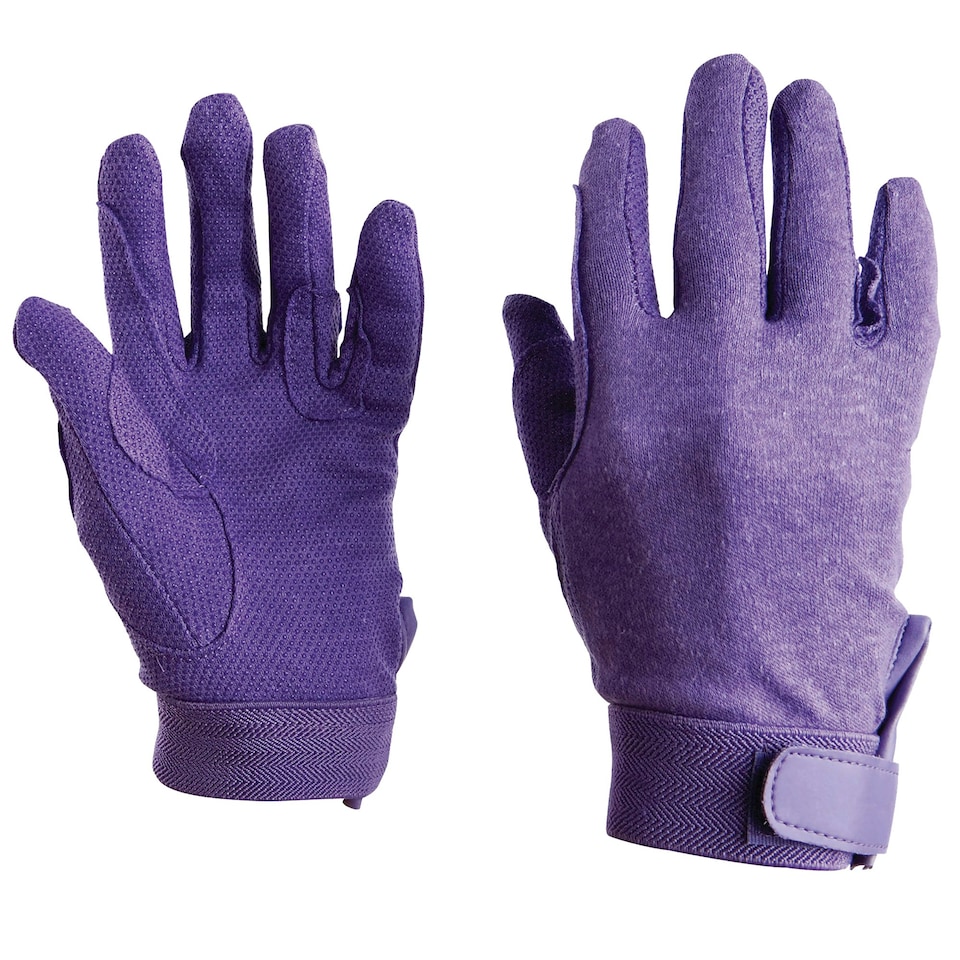 image 1 of Dublin Adults Track Riding Gloves - Purple - X-Large Purple | X-Large