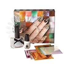 Ciaté Very Colourfoil Manicure Wonderland Gift Set 13.5ml Cream Soda Nail Polish 30x Metallic Foil Sheets in 6 Shades + 5ml Foil Fix Glue + Nail Wheel N/A