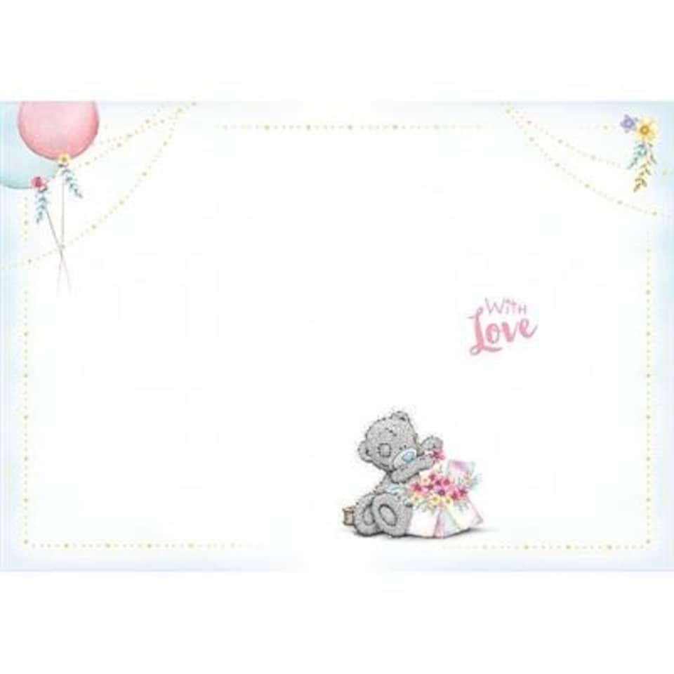 image 1 of Me To You Bear For You Holding Big Bouquet Birthday Card