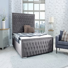 Hendrick Plush Small Double Bed Frame - Steel