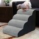 image 3 of Living and Home Comfy Non-Slip Pet Steps with Removable Cover, Grey, 40x71x46cm