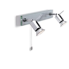 Aqua 2 Light Switched Spotlights Bar Light Aluminium, Clear Glass, GU10