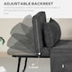 image 4 of HOMCOM Convertible Sleeper Chair with Pillow and Side Pockets, Charcoal Grey