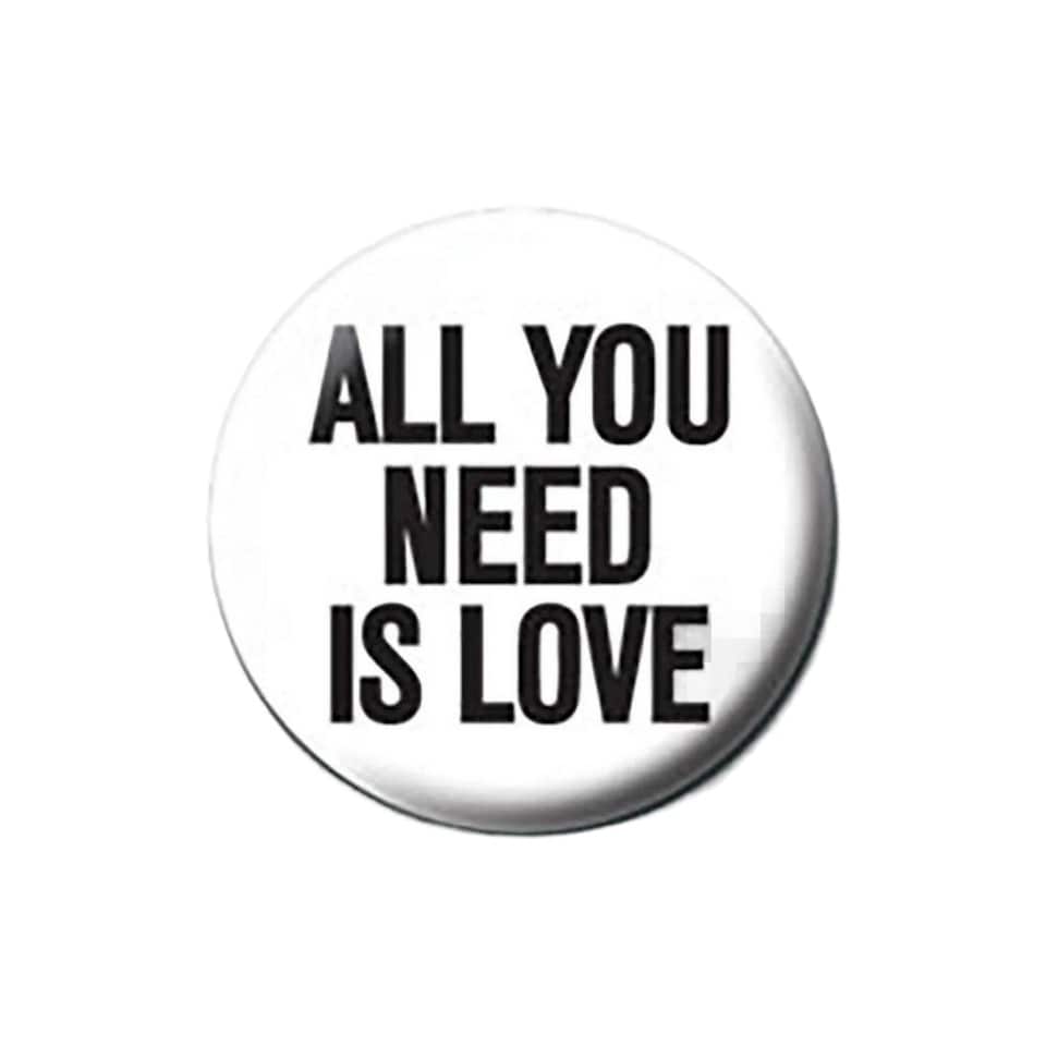 The Beatles All You Need Is Love Badge - White/Black - One Size