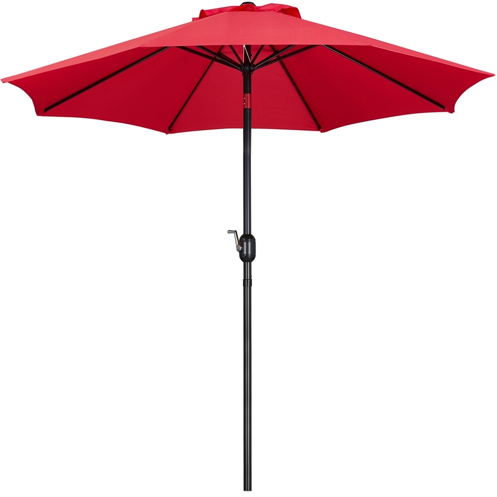 Yaheetech 261 cm Patio Umbrella Market Umbrella with 8 Ribs-Red