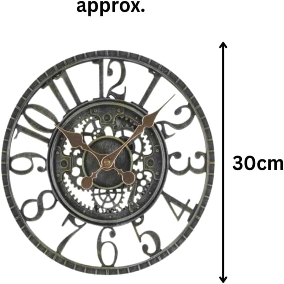 image 1 of Marco Paul 12in Grey Waterproof Garden Clock Grey