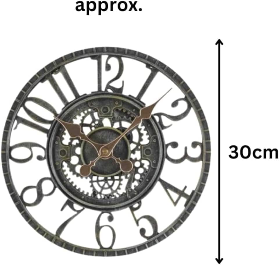 image 1 of Marco Paul 12in Grey Waterproof Garden Clock | Grey