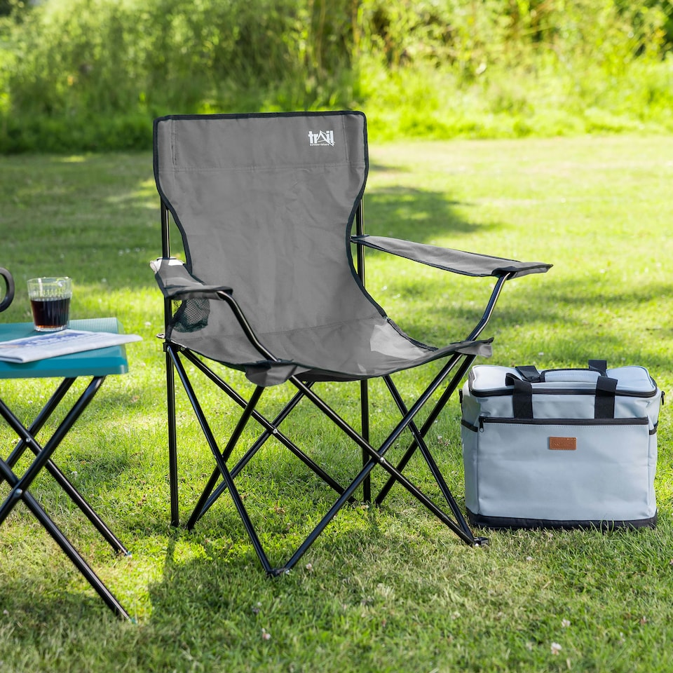 image 1 of Folding Camping Chair - Grey