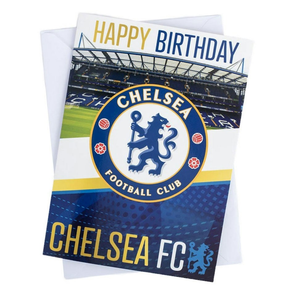 image 1 of Chelsea FC Musical Birthday Card - Blue/White - One Size