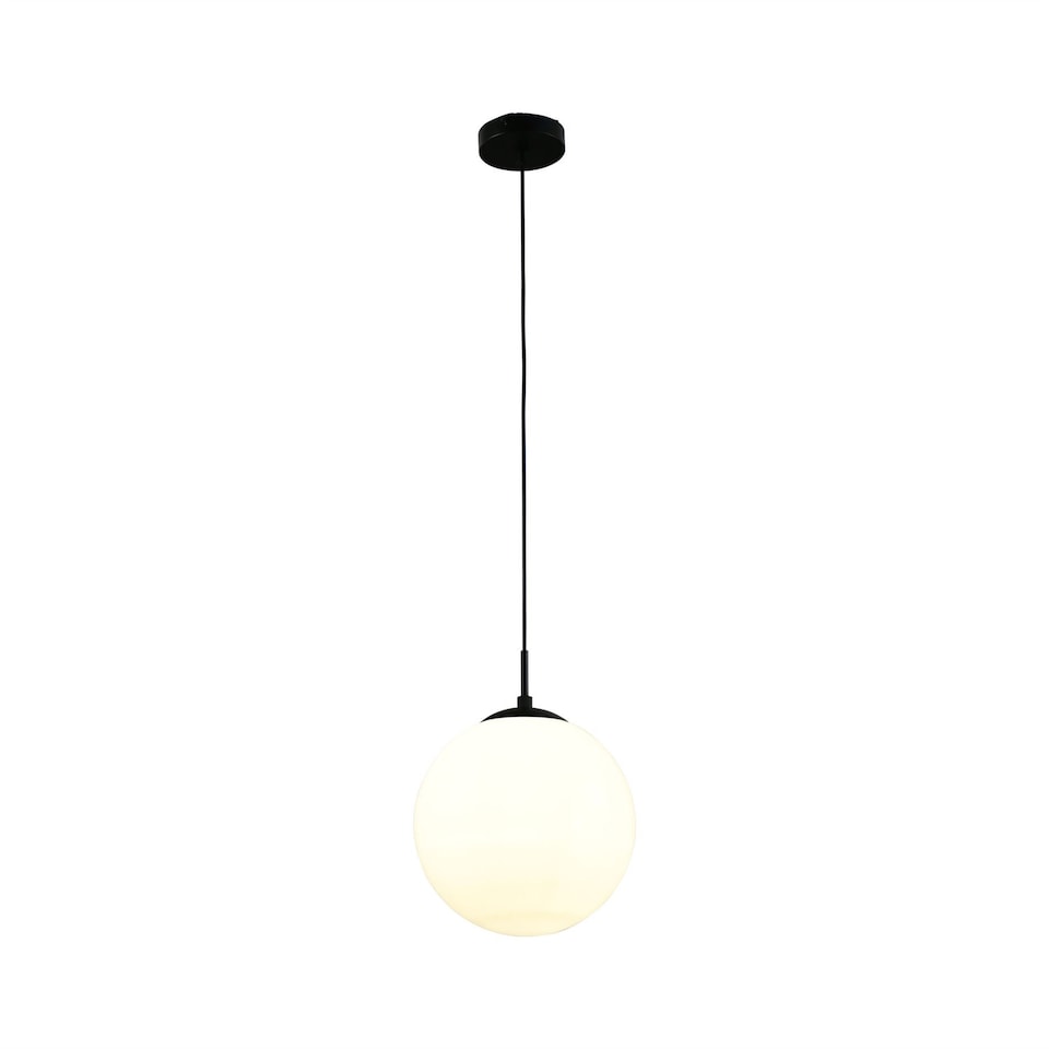 image 1 of Grosvenor  - Black Pendant Light with Glass Globe