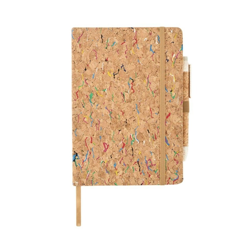 image 1 of MidOcean Cornota Cork Notebook & Pen - Beige - 21cm x 16cm x 1.4cm
