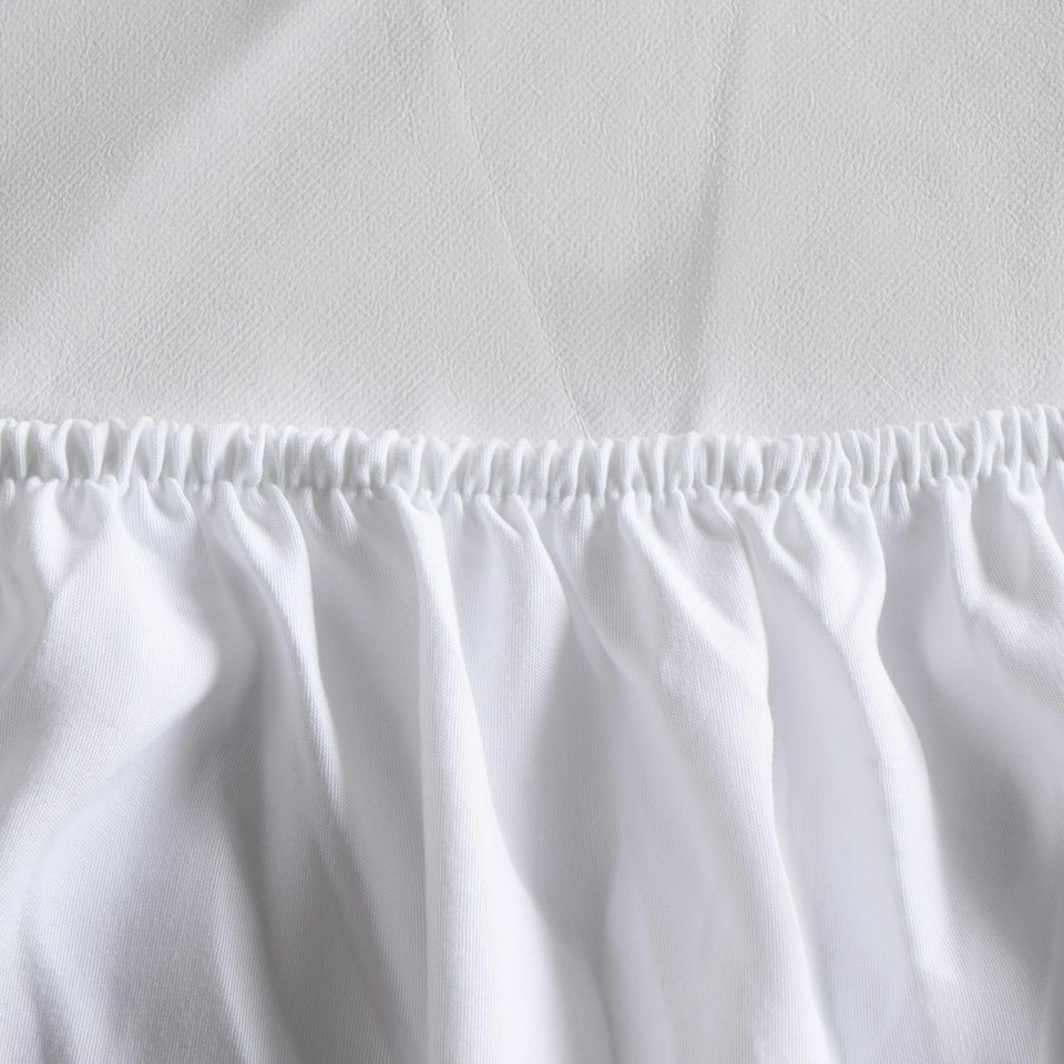 image 1 of OHS Terry Waterproof Bed Sheet Topper Mattress Protector Cover, Single - White