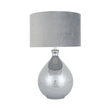 Cairo Grey & Mirror Glass Table Lamp