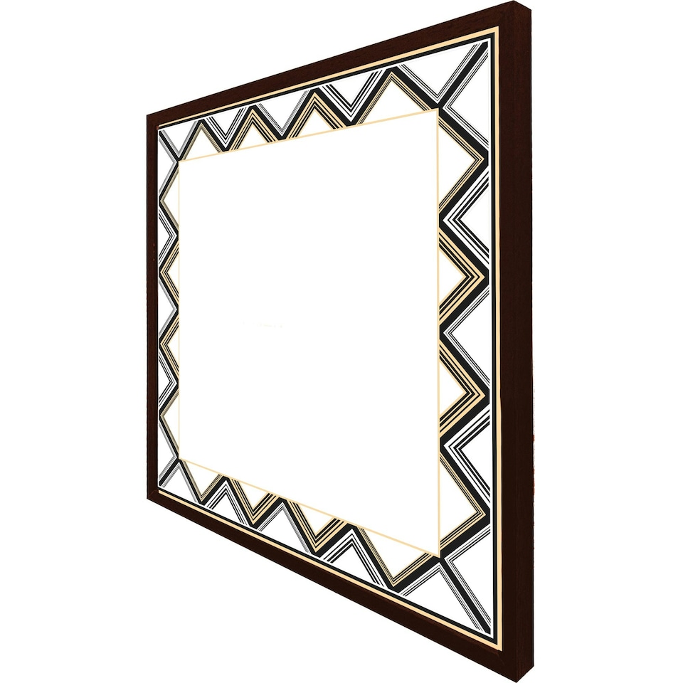 image 1 of Art deco patterned border (Picture Frame) Brown | S