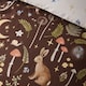 image 4 of Catherine Lansfield Enchanted Twilight Animals Reversible Duvet Cover Set | Brown | Chocolate | Single