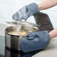 image 3 of Zeal Steam Stop™ Waterproof Silicone Double Oven Glove Blue | Provence Blue