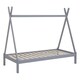 image 2 of Harry Kids Childrens Grey Wooden Teepee Tent Single Bed Frame | Grey | Grey | Single