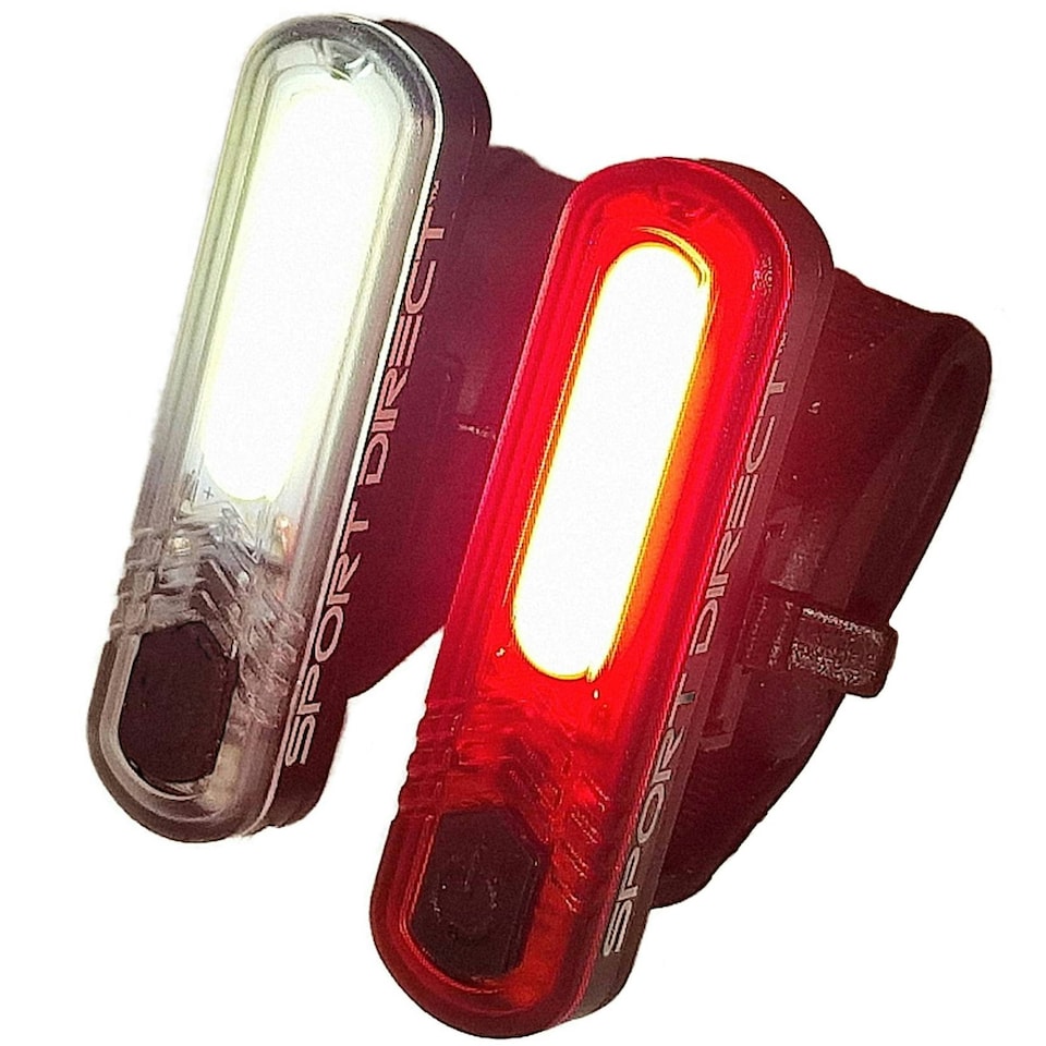image 1 of Sport Direct Superbright 130 Lumens Front/Rear Bike USB Rechargeable Set