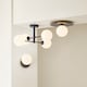 image 7 of ValueLights Darla Navy Frosted Globe Bathroom Wall Light & Bulb | Blue