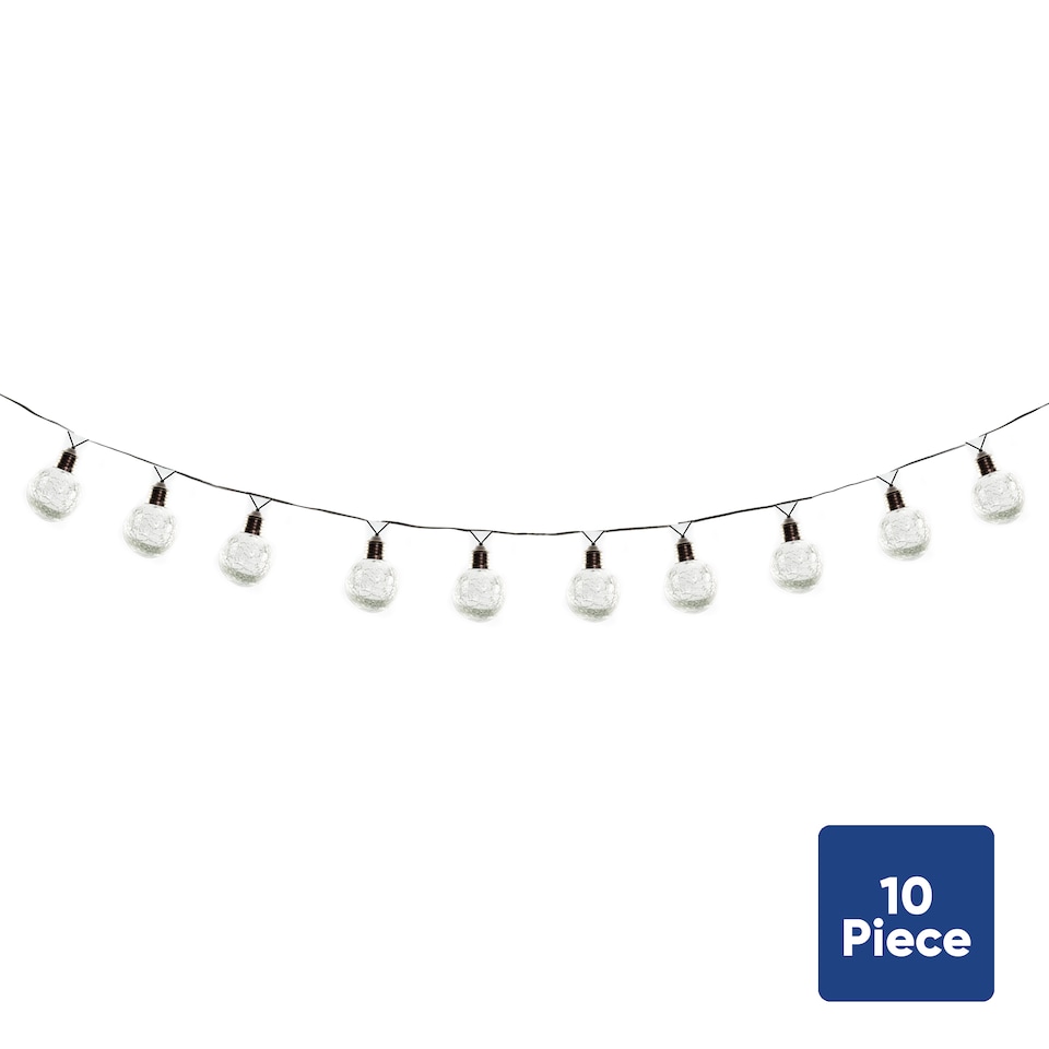image 1 of Gardenwize Solar Crackle Ball String Lights (10 Piece)