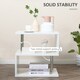 image 10 of HOMCOM Coffee End Table Side TV Sofa Stand Living Room Office Furniture White Black