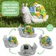 image 4 of Pack of 1 Solar Snail Garden Ornament Grey | One Size