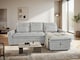 image 2 of Lucca 3 Seater Storage Sofa in Grey or Silver | Silver | One Size