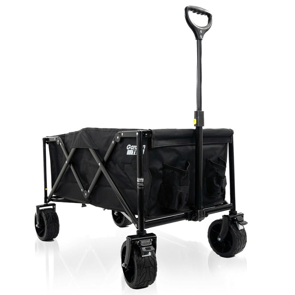 image 1 of GardenTek Garden Festival Trolley / Cart / Wagon Wheels, 120kg Load, 135L Capacity with Brakes | GTW260