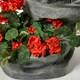 image 3 of Primrose Dornie Solar Powered Grey Stone Effect Water Feature with Planter 48cm