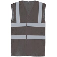 Yoko Unisex Adult Mesh Hi-Vis Vest - Grey - 3XL