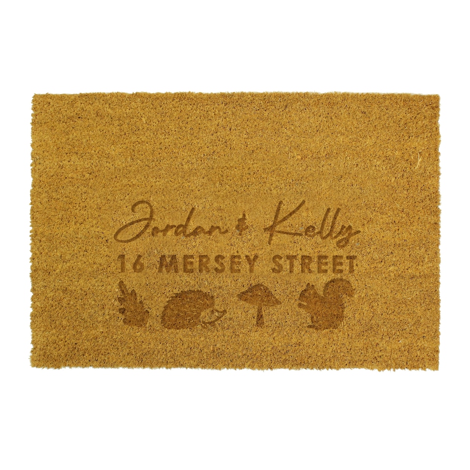 image 1 of Personalised Pumpkin Rectangle Doormat