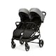 image 1 of Venus Double Stroller – Suitable from Birth to 15kgs (Approx. 3 Years), Compact, Lightweight, Foldable Twin Pushchair, Includes Rain Cover (Space Grey)