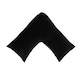 image 1 of Microfibre Soft Touch V Shape Satin Stripe Pillowcase | Black