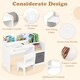 image 2 of COSTWAY Kids Study Desk and Chair Set Children Table White