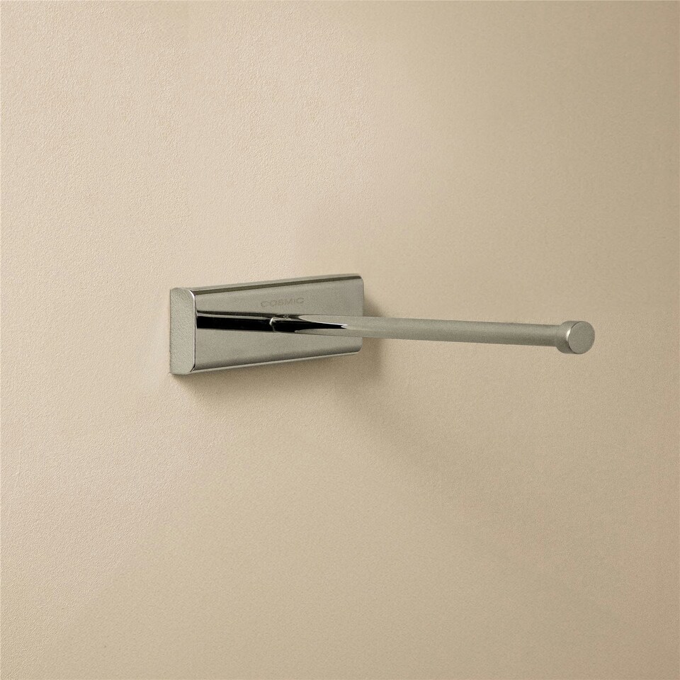 image 1 of Cosmic Wall Toilet Roll Holder with High-Quality Brass for Bathroom Light Grey