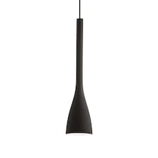 Flut 1 Light Large Ceiling Pendant Black, E27