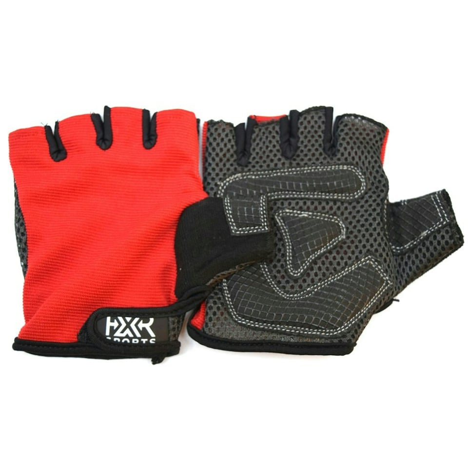 Red & Black Weightlifting Gloves - Small | Red