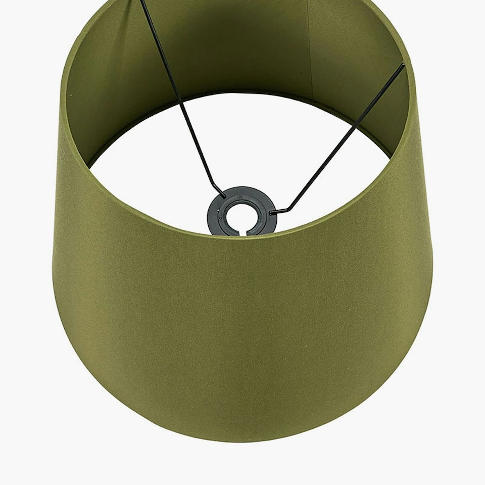 image 1 of 30cm Sage Green Tapered Poly Cotton Shade For Table Lamps