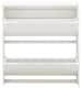image 2 of Narrow High Gloss 2 Tier Shoe Cabinet | White | White