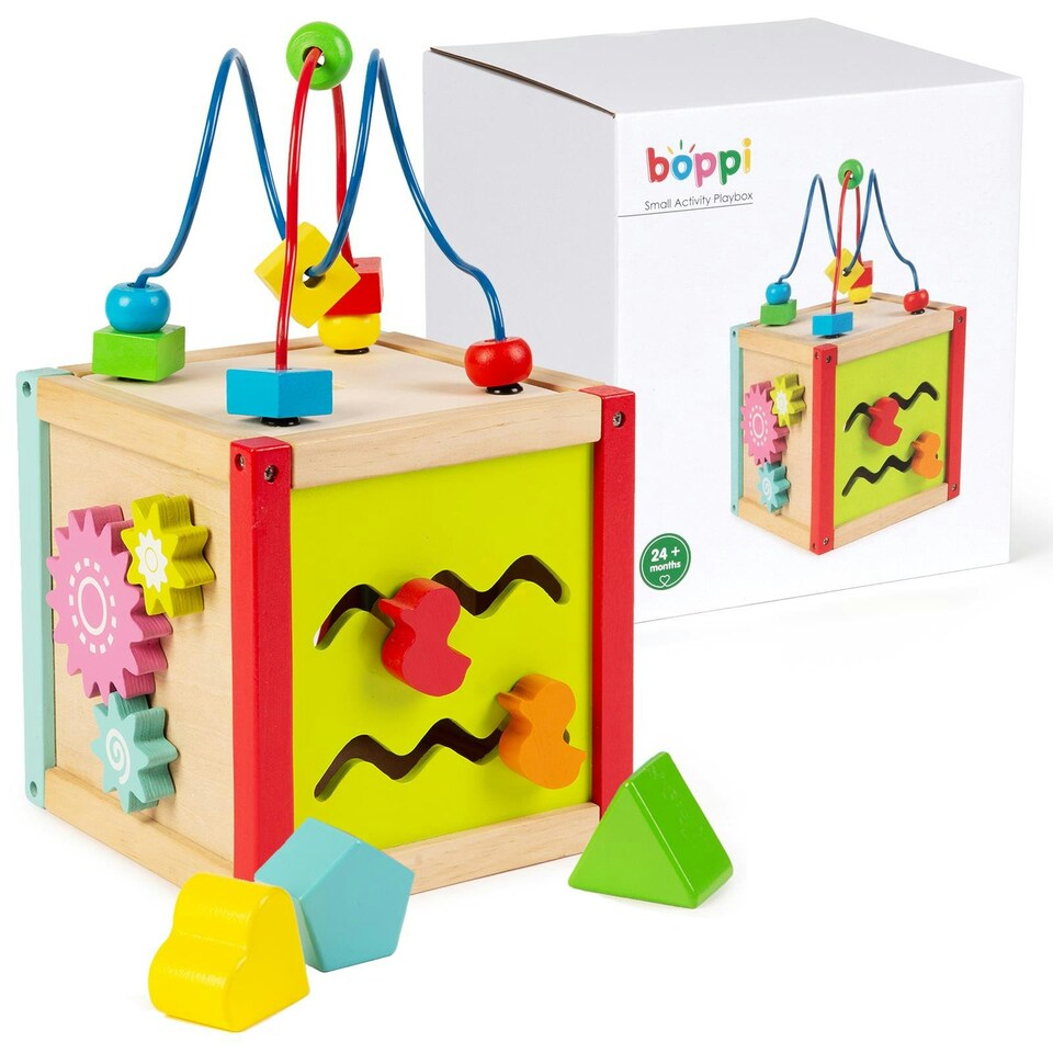 image 1 of boppi Small Wooden Activity Play Box - 6794