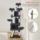 image 6 of Yaheetech Large Cat Tree with 3 Condos Black