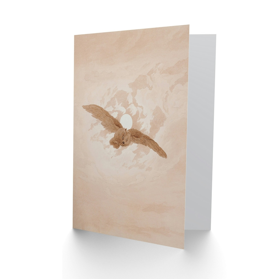image 1 of Animal Study Friedrich Flying Moonlit Sky Owl Art Card