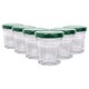image 1 of Argon Tableware Glass Jam Jars with Green Lids - 30ml - Pack of 6