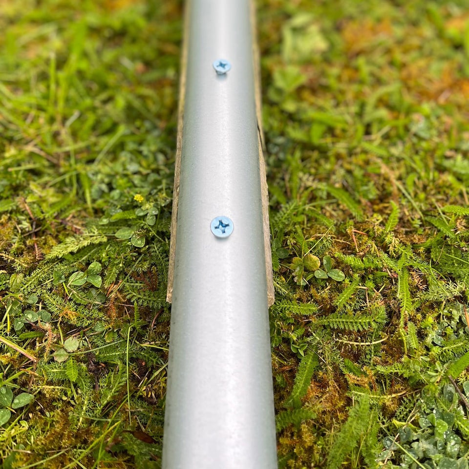 image 1 of Metal Log Roll Stakes for Lawn Garden Border Edging (Pack of 10)
