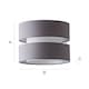 image 8 of ValueLights Sophia Small Grey 2 Tier Ceiling Light Shade & Bulb | Grey