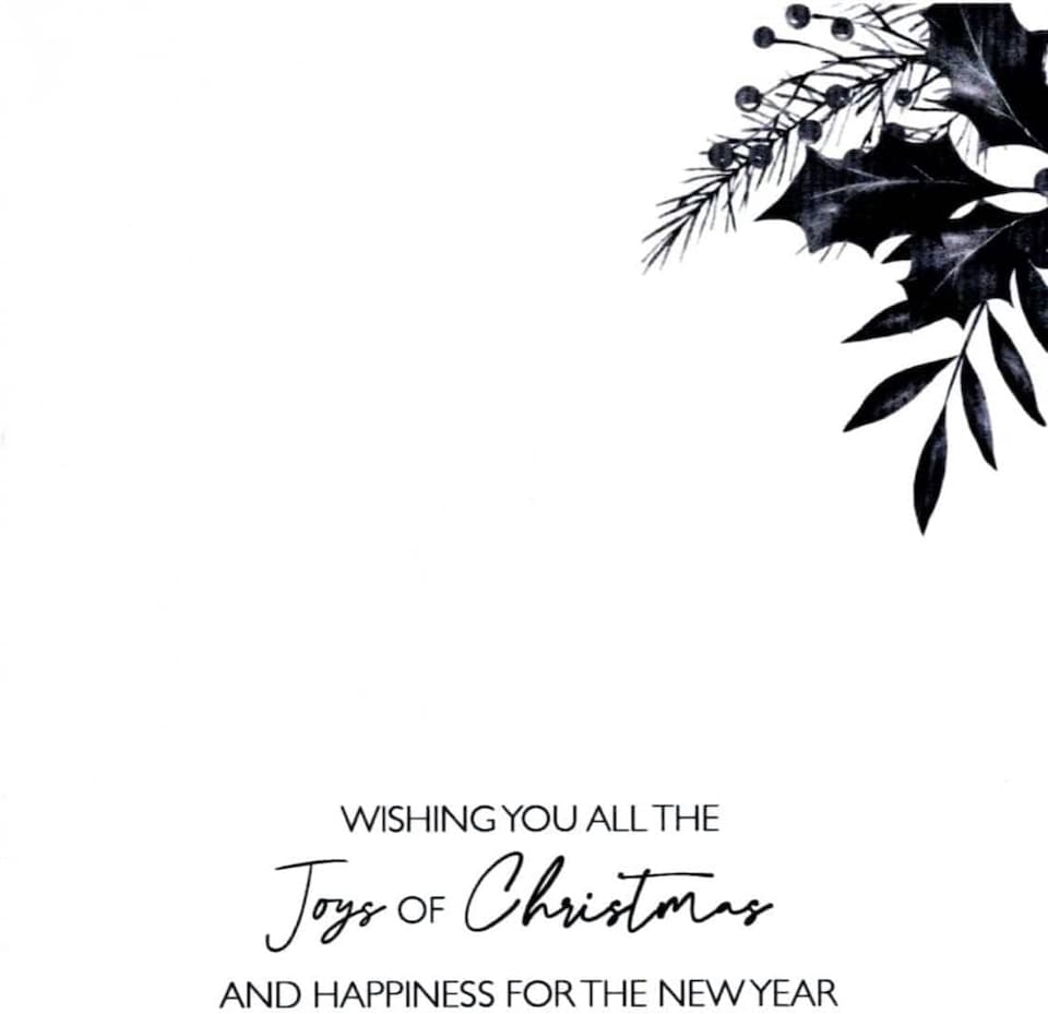 image 1 of Both Of You Baubles Embellished Christmas Card Hand-Finished